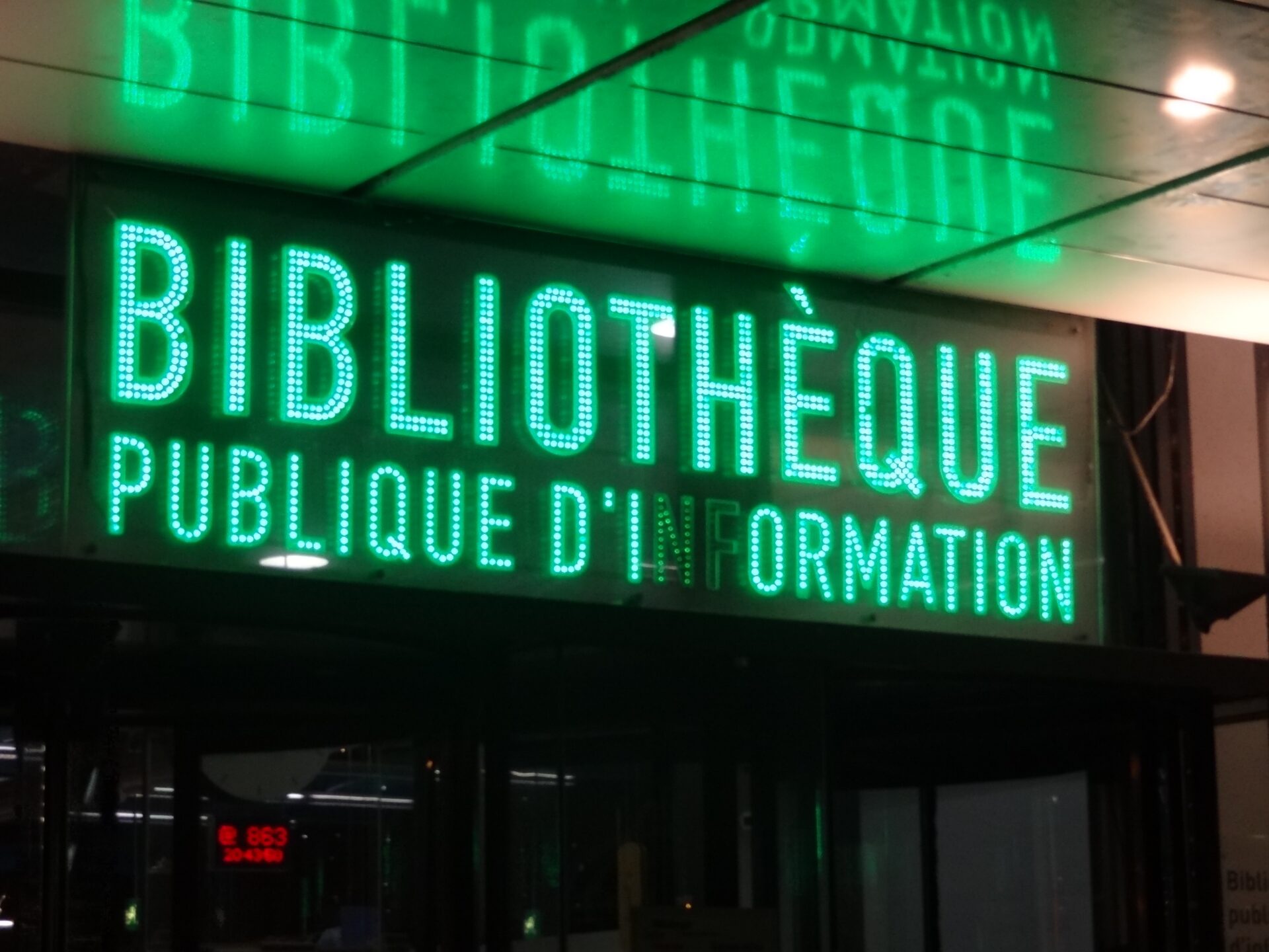 Bibliotheque Publique D'Information, Paris December 2011